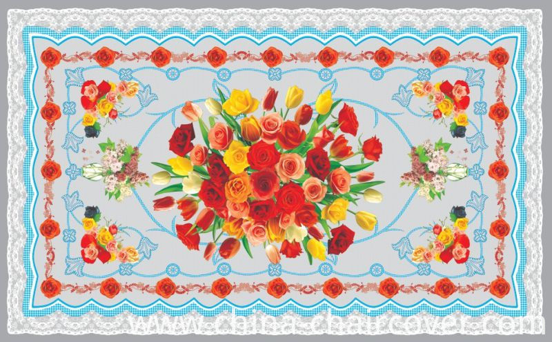 China High Quality LFGB Independent Design PVC Material Printed Transparent Tablecloth (TZ-0036) 80*130cm